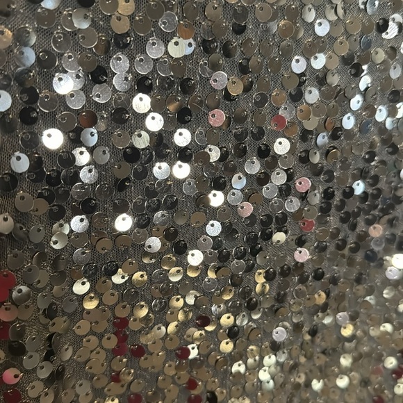 Adrianna Papell Black sequin formal cold shoulder plus size blouse top 3X - Picture 4 of 13